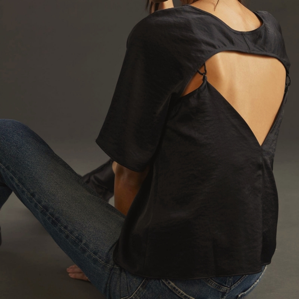 Anthropologie Daily Practice Sleek Open Back Top